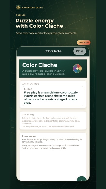 The Color Clache puzzle screen